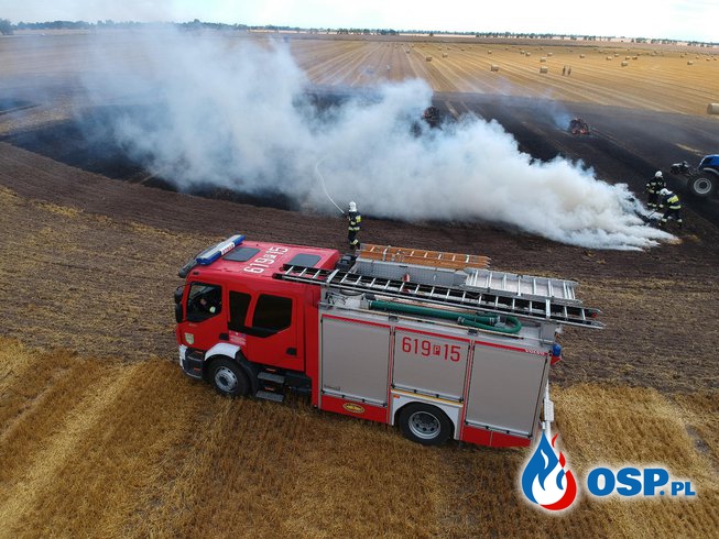 Dominowo- pożar ścierniska OSP Ochotnicza Straż Pożarna