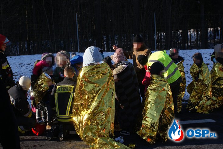 Tragiczny wypadek pod Olsztynem. Trzy osoby zginęły. OSP Ochotnicza Straż Pożarna