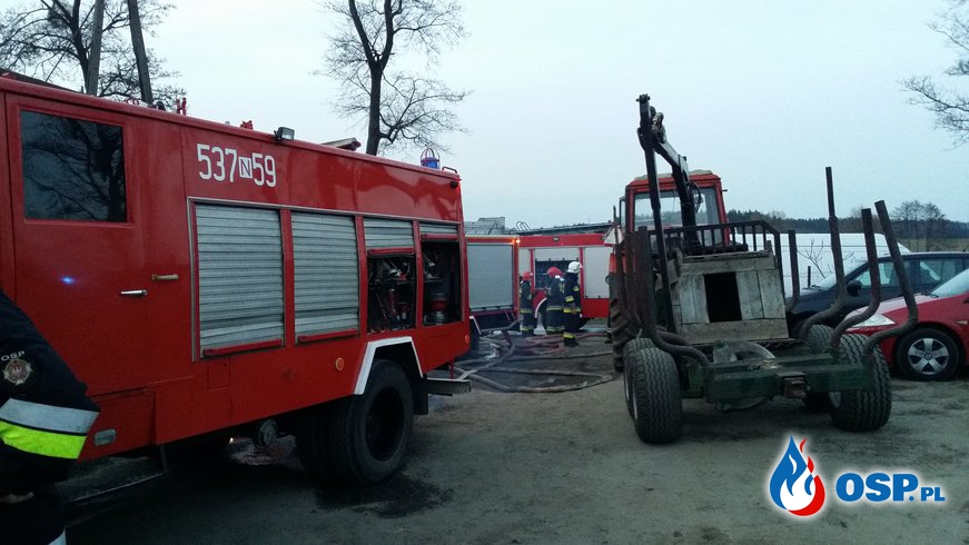 Pożar budynku Gospodarczego w miejscowości Wirwajdy OSP Ochotnicza Straż Pożarna