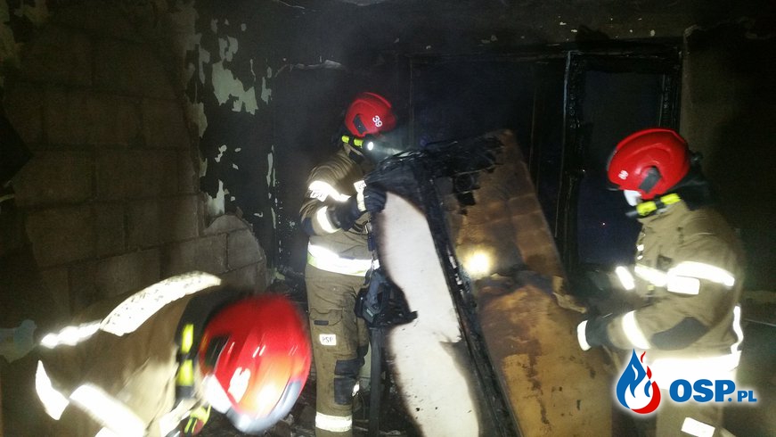 Tragiczny pożar budynku mieszkalnego w Grajewie OSP Ochotnicza Straż Pożarna
