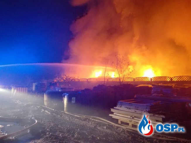 Pożar wysypiska śmieci OSP Ochotnicza Straż Pożarna