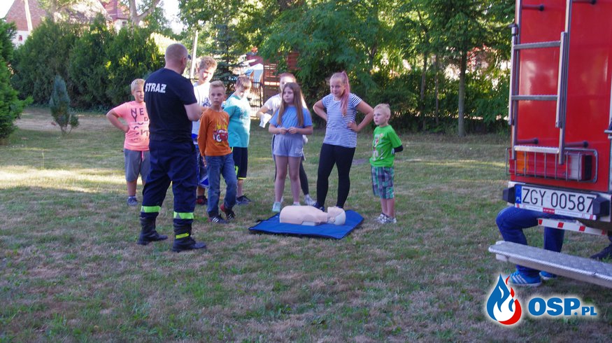 Letnia zabawa z dziećmi OSP Ochotnicza Straż Pożarna
