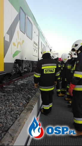 Dzisiejszy pożar wagonu pociągu pasażerskiego OSP Ochotnicza Straż Pożarna