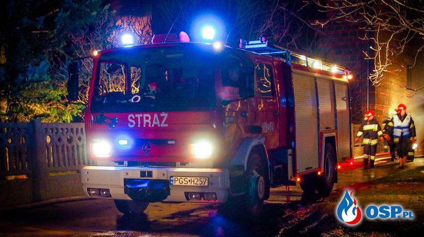 Pożar w Rojewie OSP Ochotnicza Straż Pożarna