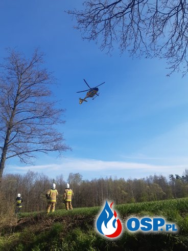 Poważny wypadek w Hajdukach Nyskich. Trzy osoby zostały ranne. OSP Ochotnicza Straż Pożarna