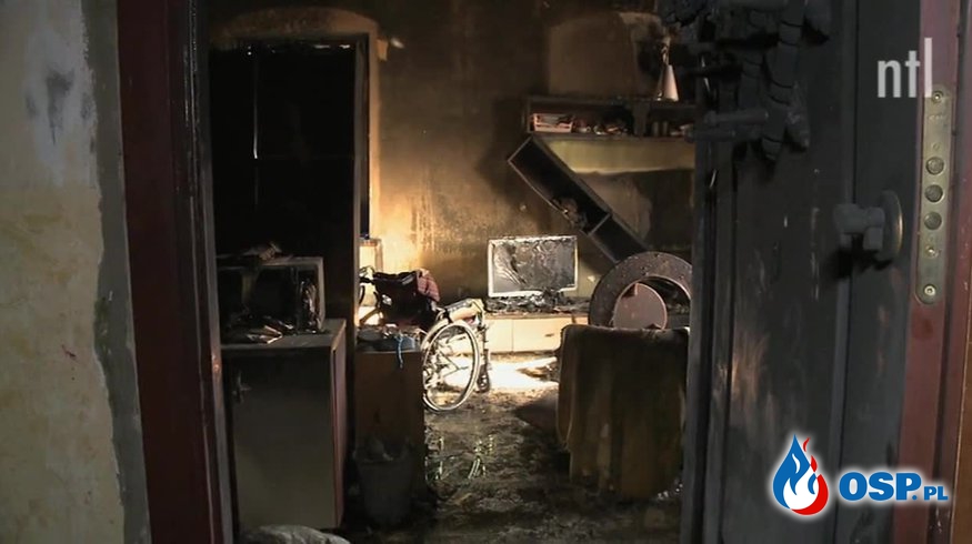 Tragiczny w skutkach pożar kamienicy w Częstochowie OSP Ochotnicza Straż Pożarna