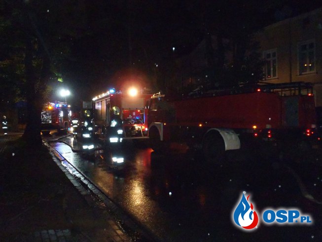 Nocny pożar kamienicy w Środzie Wlkp. OSP Ochotnicza Straż Pożarna