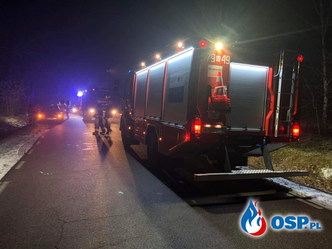 Kolizja drogowa w miejscowości Gucin OSP Ochotnicza Straż Pożarna