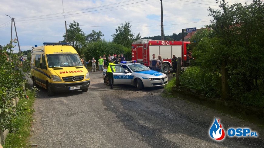 Wypadek z udziałem motocykla w Ligocie Górnej OSP Ochotnicza Straż Pożarna