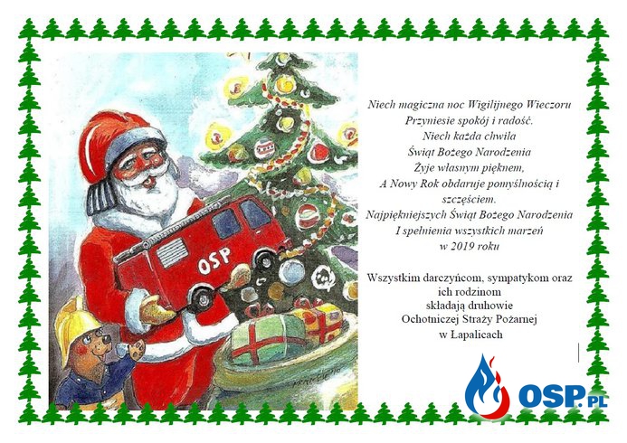 Wesołych Świąt! OSP Ochotnicza Straż Pożarna