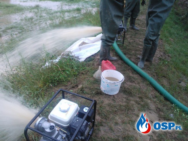 Akcja powodziowa oraz usuwanie skutków nawałnicy OSP Ochotnicza Straż Pożarna