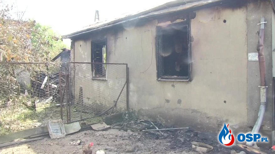 Dwie osoby zginęły w pożarze domu w Kurowie. OSP Ochotnicza Straż Pożarna
