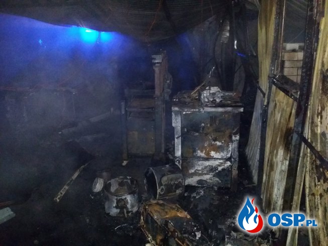 Pożar budynku stolarni w Czartowicach OSP Ochotnicza Straż Pożarna