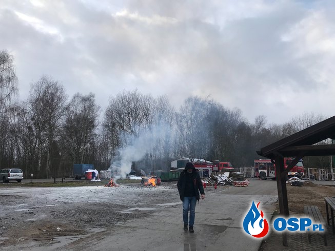 Ćwiczenia przeciwpożarowe i zapoznanie z obiektem DREWCO w Chojnie. OSP Ochotnicza Straż Pożarna