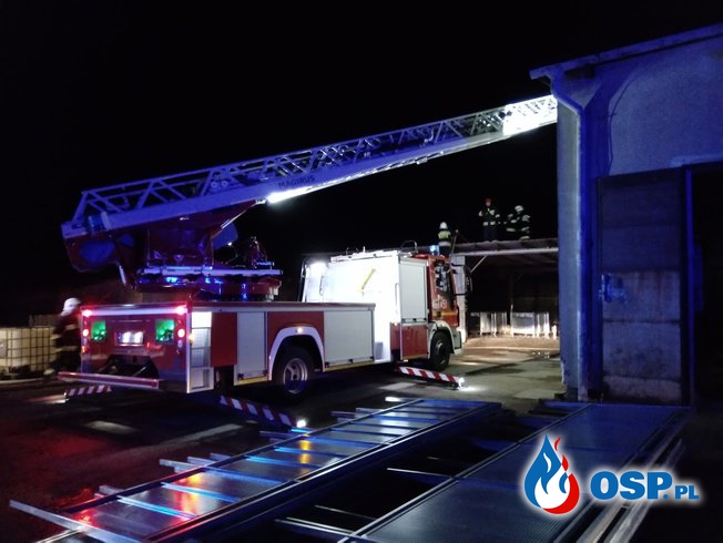 Pożar zakładu w m. Koza Wielka OSP Ochotnicza Straż Pożarna