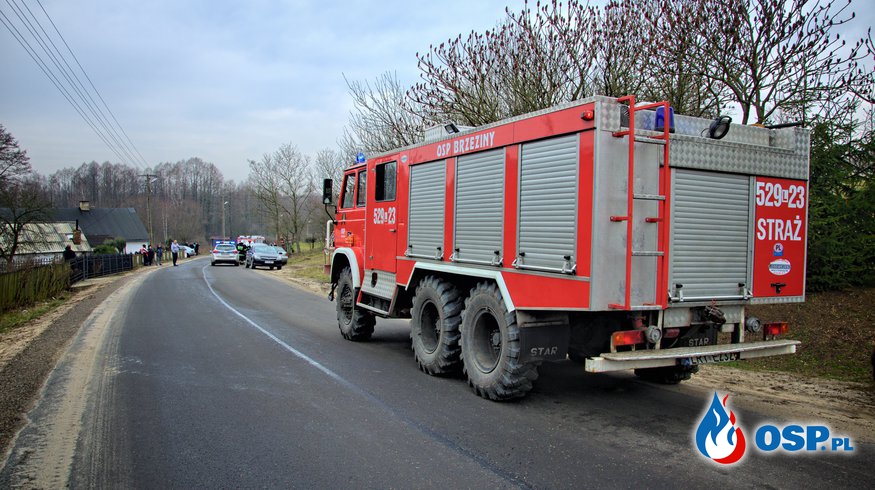Usuwanie skutków kolizji drogowej - Kletnia (woj. lubelskie) OSP Ochotnicza Straż Pożarna