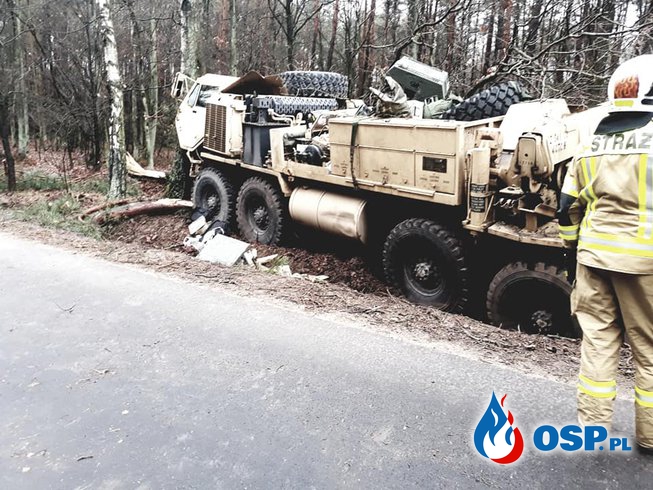 Wypadek amerykańskich żołnierzy w Polsce. Trzeci w ciągu miesiąca. OSP Ochotnicza Straż Pożarna