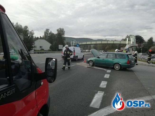 Kolizja dwóch samochodów osobowych na DK7 - 23 września 2019r. OSP Ochotnicza Straż Pożarna