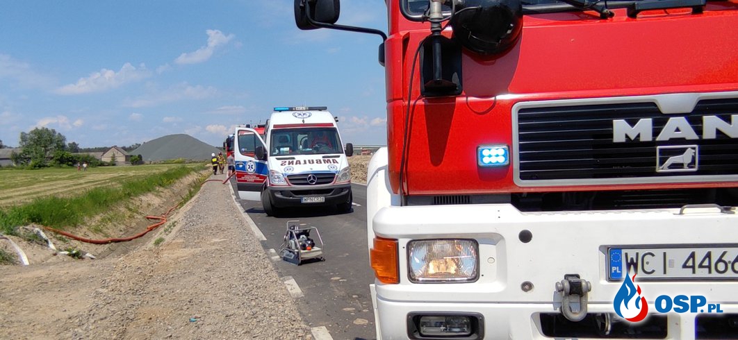 Dwie ofiary śmiertelne, wypadek na DK7 OSP Ochotnicza Straż Pożarna