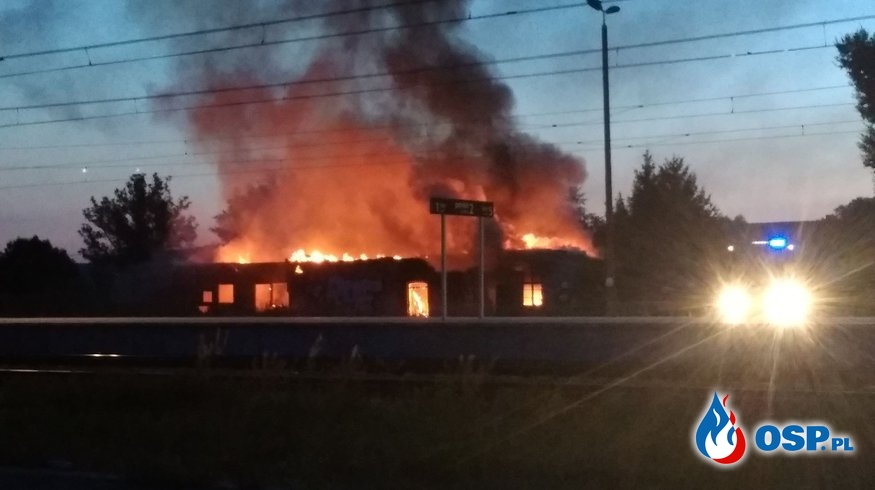 118/2019 Nocny pożar budynku gospodarczego OSP Ochotnicza Straż Pożarna