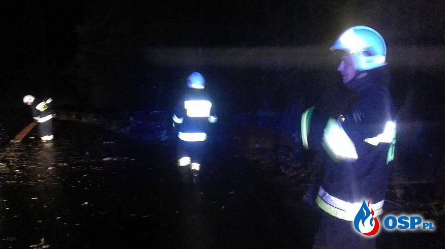 Burzowo w Bieszczadach - akcja w środku nocy OSP Ochotnicza Straż Pożarna