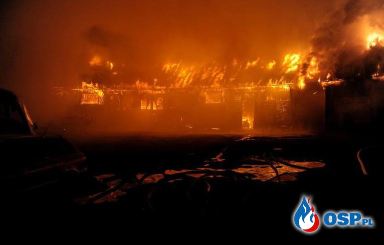 Pożar starej Parowozowni w Przemyślu OSP Ochotnicza Straż Pożarna