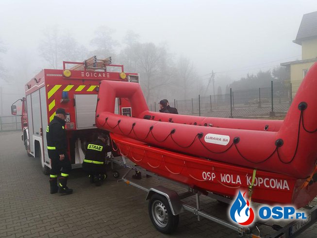 Ćwiczenia z zakresu Ratownictwa Lodowego - zalew Cedzyna OSP Ochotnicza Straż Pożarna