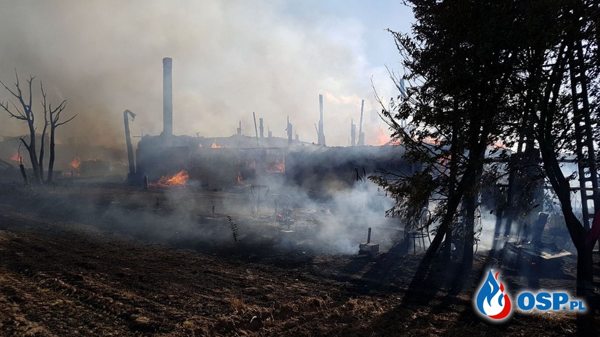 Zabezpieczenie powiatu w PSP Prudnik. Pożar tartaku w Szybowicach OSP Ochotnicza Straż Pożarna