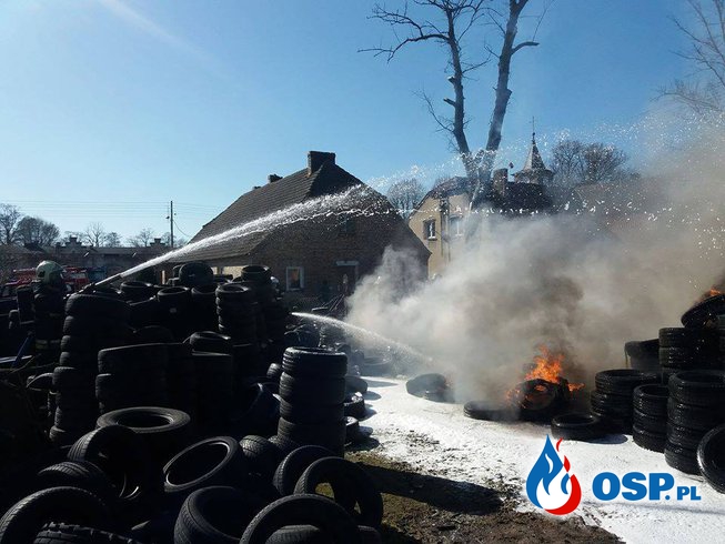 Pożar składowiska opon OSP Ochotnicza Straż Pożarna