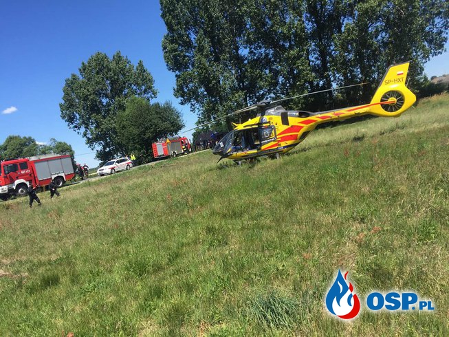 Wypadek drogowy - LPR w akcji OSP Ochotnicza Straż Pożarna
