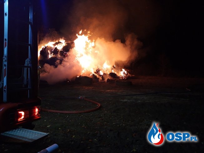 Pożar stery słomy OSP Ochotnicza Straż Pożarna
