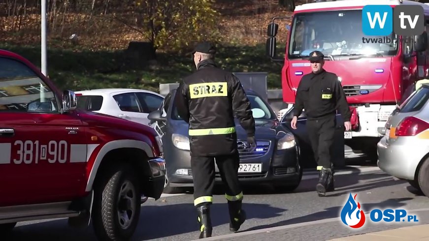 Tragiczny wypadek w Wałbrzychu. Zginął młody motocyklista. OSP Ochotnicza Straż Pożarna