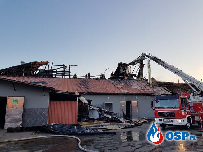 Strażacy 7 godzin walczyli z pożarem ubojni we Włodawie OSP Ochotnicza Straż Pożarna