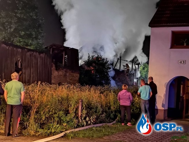 Drewniany budynek spłonął w centrum Nowego Targu OSP Ochotnicza Straż Pożarna