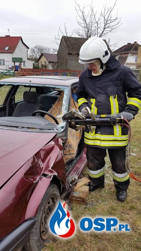 Ćwiczenia z działań podczas wypadków drogowych OSP Ochotnicza Straż Pożarna