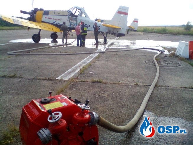 112/2019 Pożar w Krzywinie - tankowanie samolotów OSP Ochotnicza Straż Pożarna