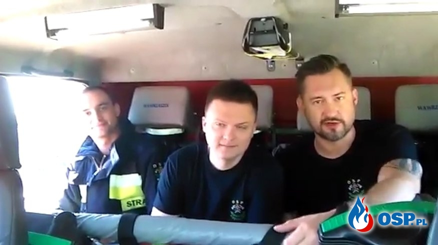 Marcin Prokop i Szymon Hołownia wspierają strażaków w budżecie obywatelskim OSP Ochotnicza Straż Pożarna
