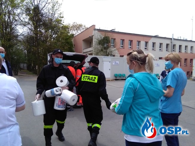 Przekazanie darów dla Szpitala w Słupcy - Strażacy Medykom OSP Ochotnicza Straż Pożarna