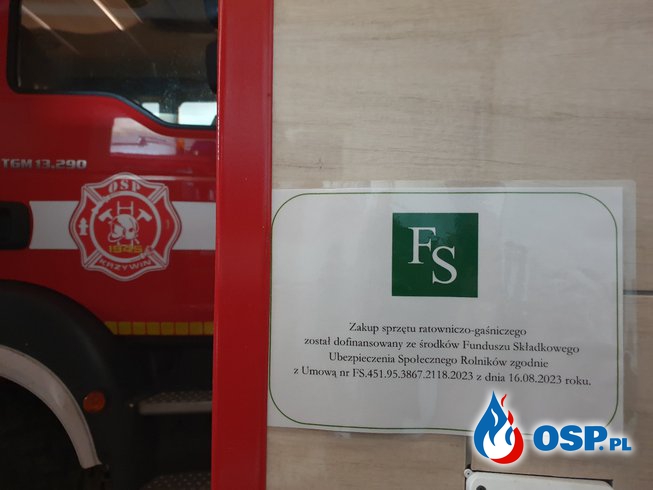 Dofinansowanie z FUSUR OSP Ochotnicza Straż Pożarna