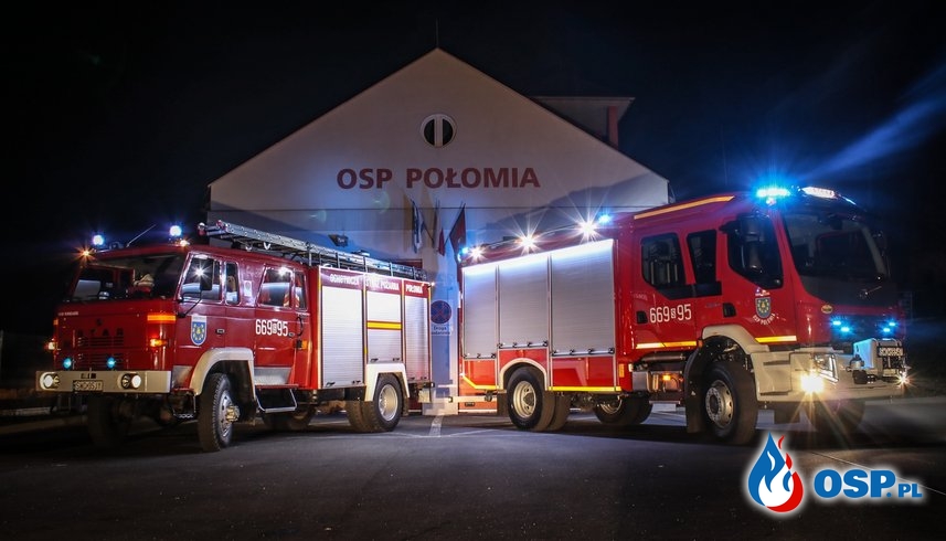 Nowe Volvo FL 280 w remizie OSP Połomia OSP Ochotnicza Straż Pożarna
