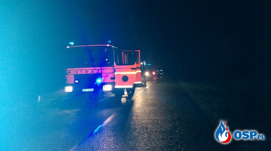 Wypadek drogowy Cerkwica-Trzebiatów, 05.12.2014r. OSP Ochotnicza Straż Pożarna