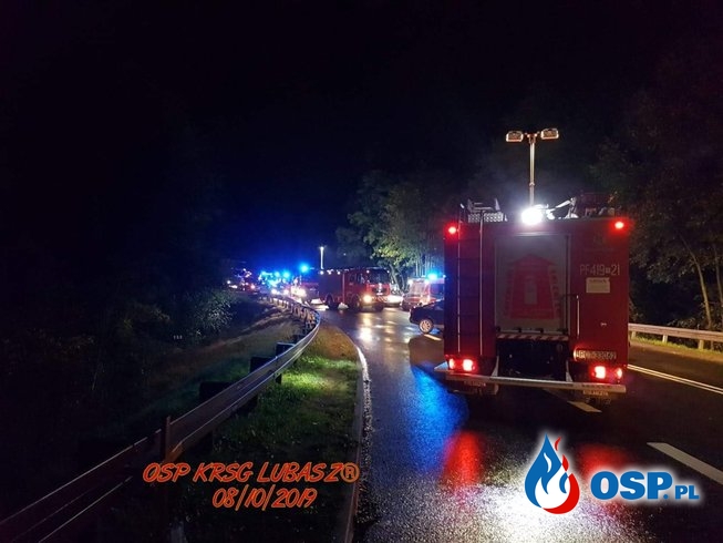 Zderzenie trzech pojazdów osobowych OSP Ochotnicza Straż Pożarna