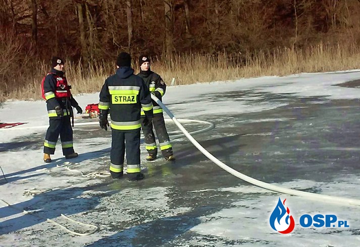 Ćwiczenia w ratownictwie lodowym 2018 OSP Ochotnicza Straż Pożarna